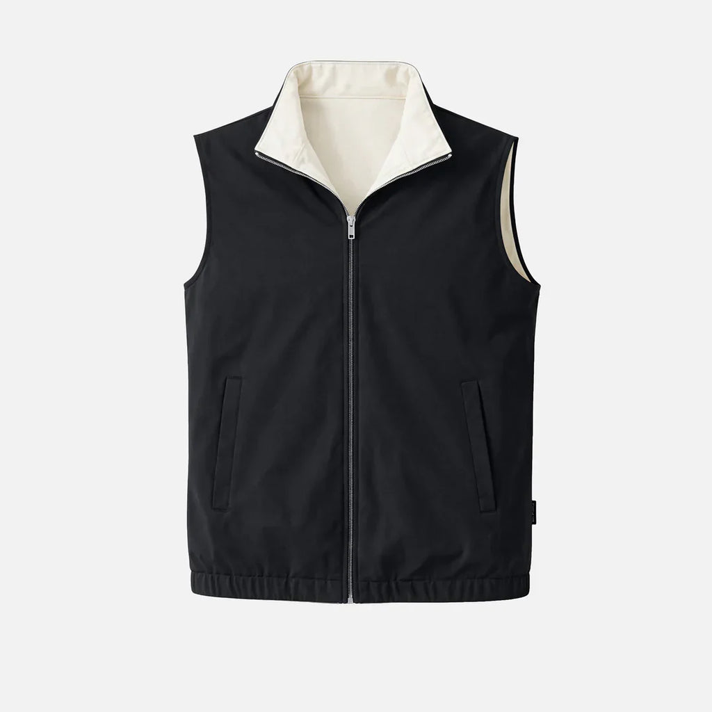 Reversible Gillet (Schwarz/Beige)